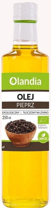 Huile de tournesol pressée à froid au poivre BIO 250 ml - OLANDIA